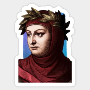 Italian Writer Giovanni Boccaccio illustration Sticker